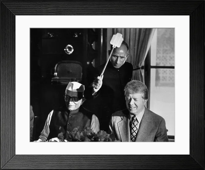 Framed Print : Jimmy Carter and Premier Morarji Desai Framed Print : Jimmy Carter and Premier Morarji Desai