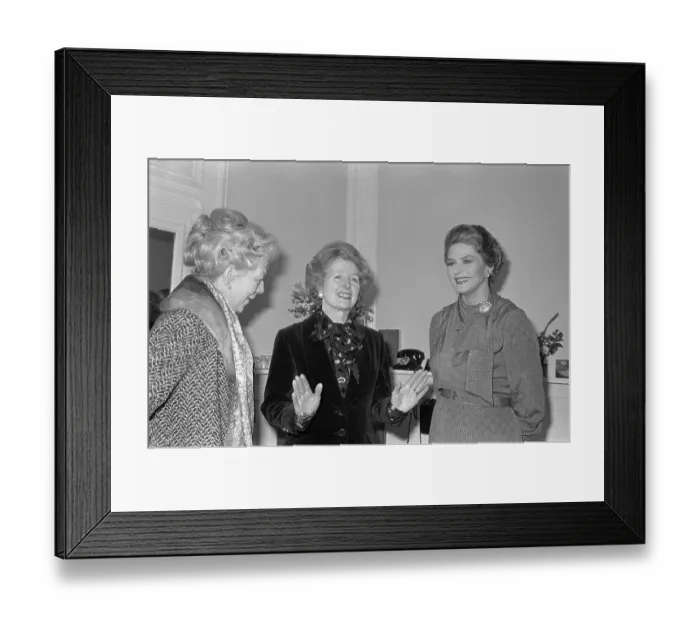 Framed Print : Margaret Thatcher with Ingrid Bergman and Wendy Hiller Framed Print : Margaret Thatcher with Ingrid Bergman and Wendy Hiller