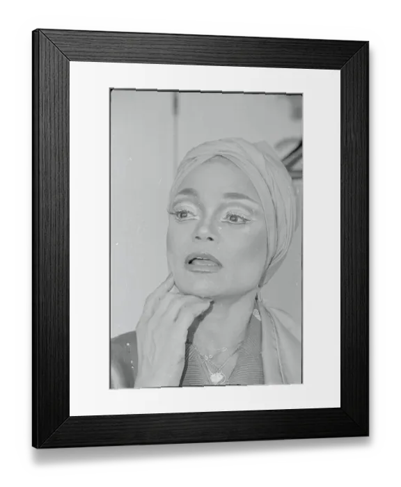 Framed Print : Portrait of Eartha Kitt Framed Print : Portrait of Eartha Kitt