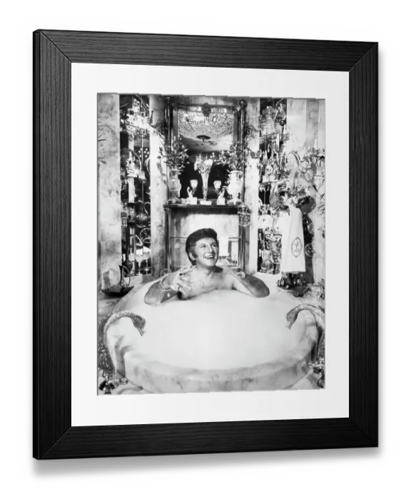 Framed Print : Liberace Taking a Bubble Bath Framed Print : Liberace Taking a Bubble Bath