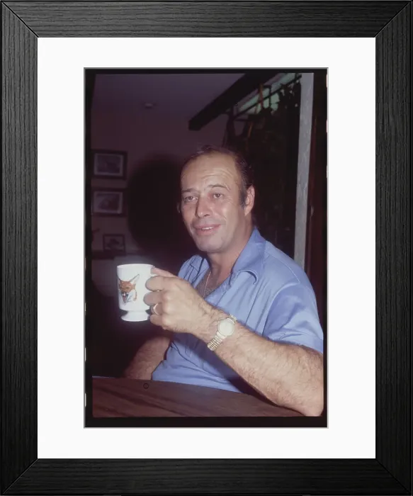 Framed Print : Eddie Mathews Holding Cup Framed Print : Eddie Mathews Holding Cup