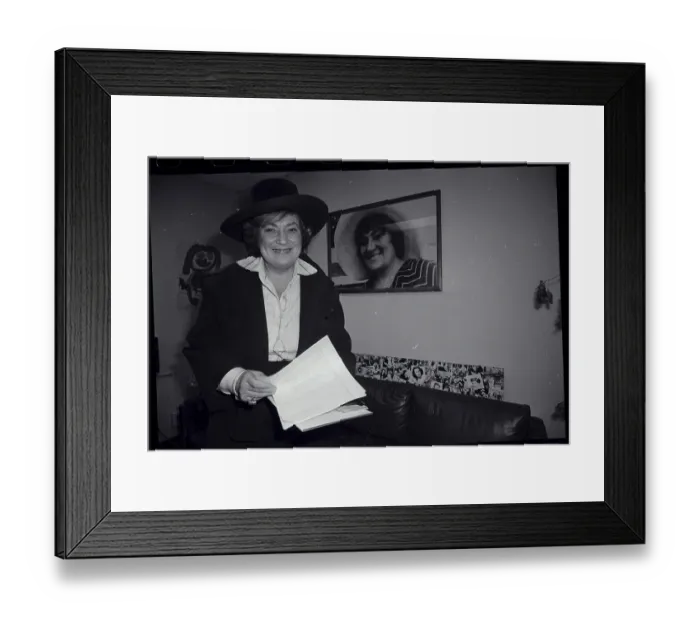 Framed Print : Politician Bella Abzug Filing Court Briefs