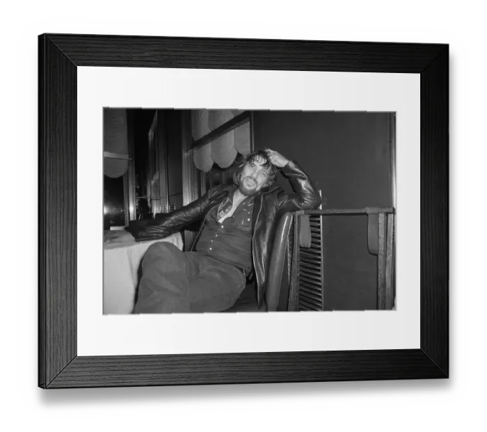 Framed Print : Waylon Jennings Relaxing in Chair Framed Print : Waylon Jennings Relaxing in Chair