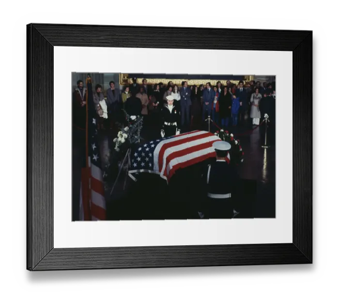 Framed Print : Lying In State Of Senator Humphrey