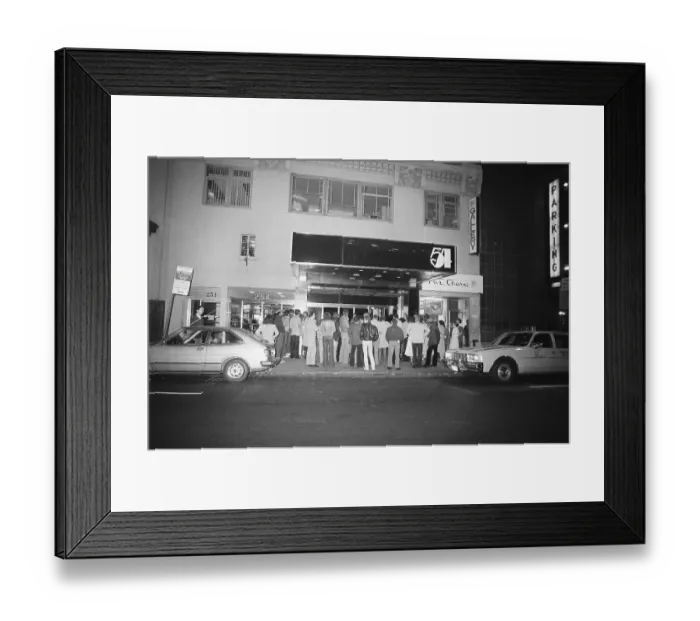 Framed Print : Crowd Lined Up Outside Studio 54 Framed Print : Crowd Lined Up Outside Studio 54