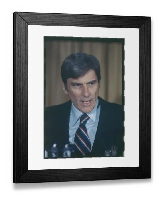 Framed Print : John Warner Making Announcement Framed Print : John Warner Making Announcement