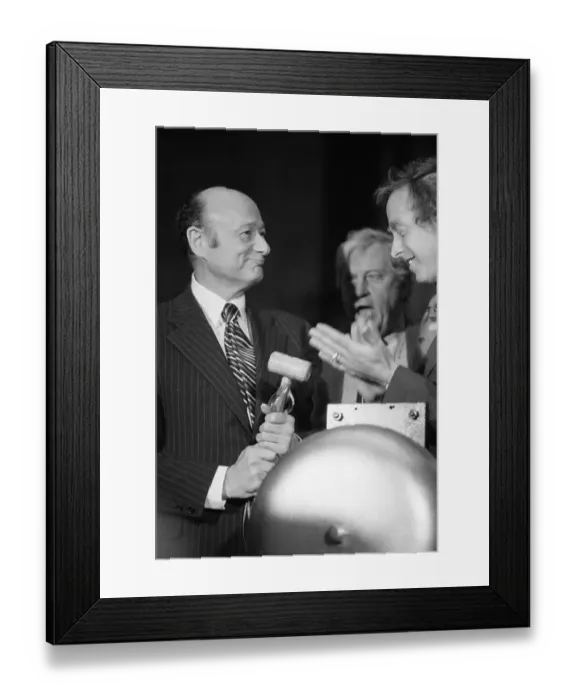 Framed Print : Mayor Edward Koch at American Stock Exchange Framed Print : Mayor Edward Koch at American Stock Exchange
