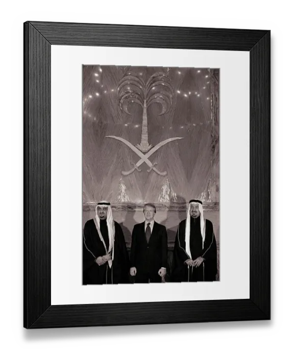 Framed Print : Jimmy Carter Stands Between Prince and King