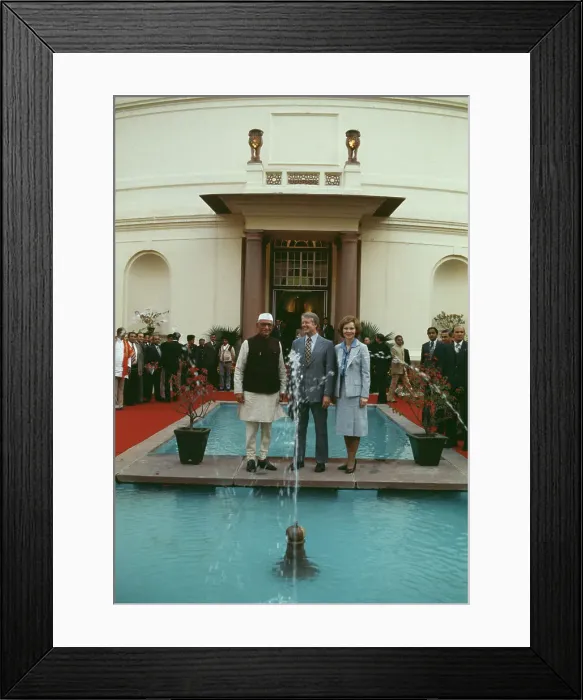 Framed Print : President Carter In India Framed Print : President Carter In India