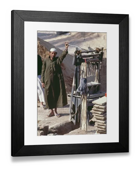 Framed Print : Concrete Block Manufacture, Riyadh Framed Print : Concrete Block Manufacture, Riyadh