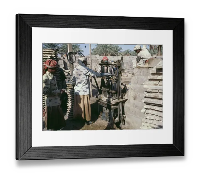 Framed Print : Concrete Block Manufacture, Riyadh Framed Print : Concrete Block Manufacture, Riyadh