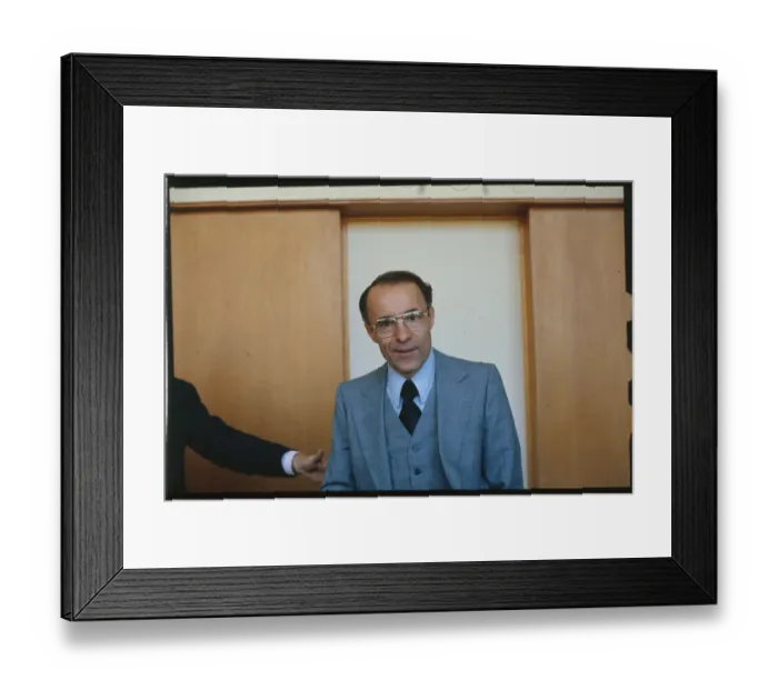 Framed Print : Scientist Arno Penzias Wearing Blue Suit Framed Print : Scientist Arno Penzias Wearing Blue Suit