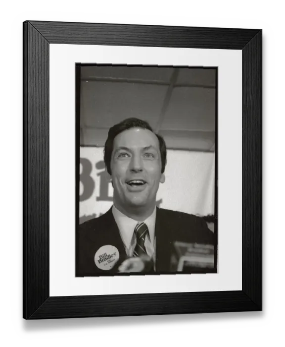 Framed Print : Portrait of Bill Bradley After Senate Victory Framed Print : Portrait of Bill Bradley After Senate Victory