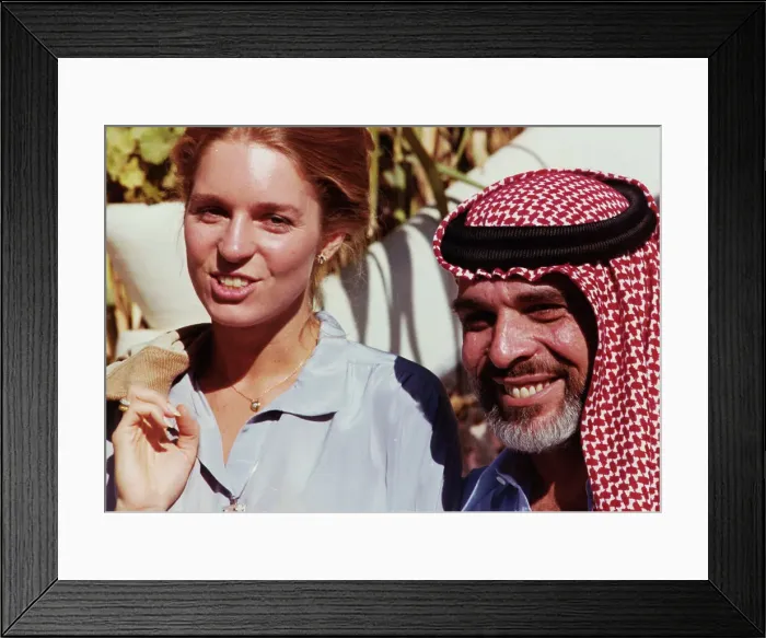 Framed Print : King Hussein and Queen Noor Smiling Framed Print : King Hussein and Queen Noor Smiling