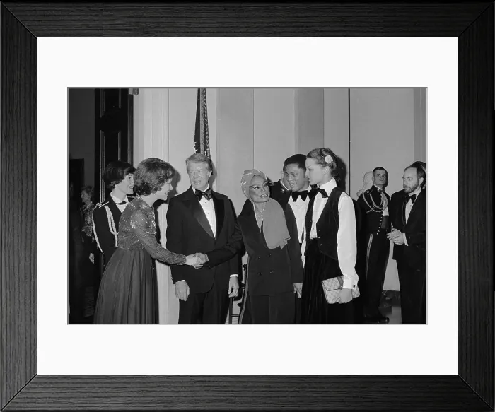 Framed Print : Eartha Kitt Shaking Hand of Rosyln Carter Framed Print : Eartha Kitt Shaking Hand of Rosyln Carter