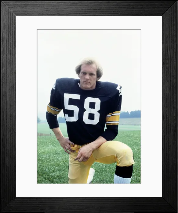 Framed Print : Jack Lambert Kneeling Framed Print : Jack Lambert Kneeling