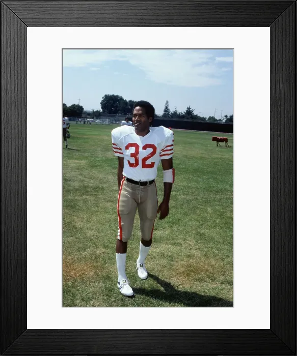 Framed Print : O.J. Simpson Walking on the Field Framed Print : O.J. Simpson Walking on the Field
