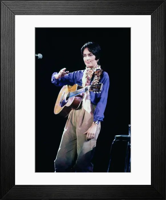 Framed Print : Joan Baez. American singer, songwriter and activist Joan Baez pictured Framed Print : Joan Baez. American singer, songwriter and activist Joan Baez pictured