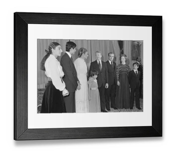 Framed Print : Pahlevi Family with Jimmy and Rosalynn Carter Framed Print : Pahlevi Family with Jimmy and Rosalynn Carter