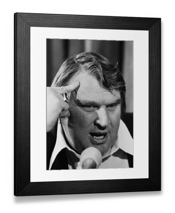 Framed Print : John Madden with Finger on Head Framed Print : John Madden with Finger on Head
