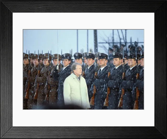 Framed Print : Jimmy Carter Passing Honor Guard Framed Print : Jimmy Carter Passing Honor Guard