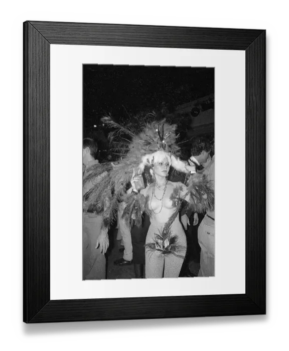 Framed Print : Woman in Costume Dancing at Studio 54 Framed Print : Woman in Costume Dancing at Studio 54