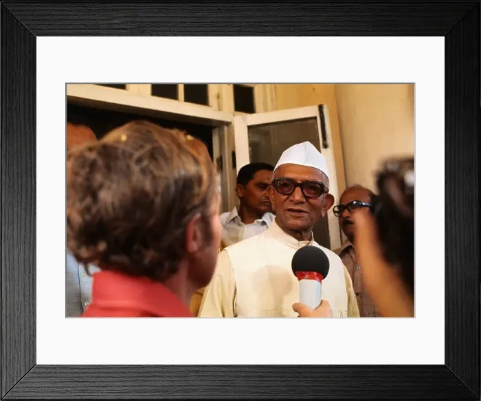 Framed Print : Portrait of Morarji Desai Framed Print : Portrait of Morarji Desai