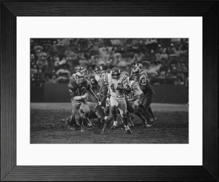 Framed Print : Football Player Gaining Yards Framed Print : Football Player Gaining Yards