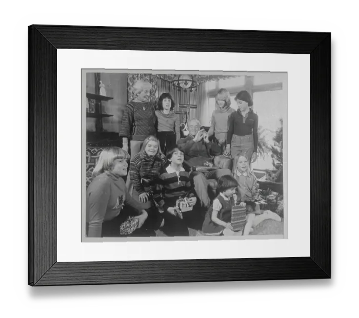 Framed Print : Hubert Humphrey Singing Christams Carols