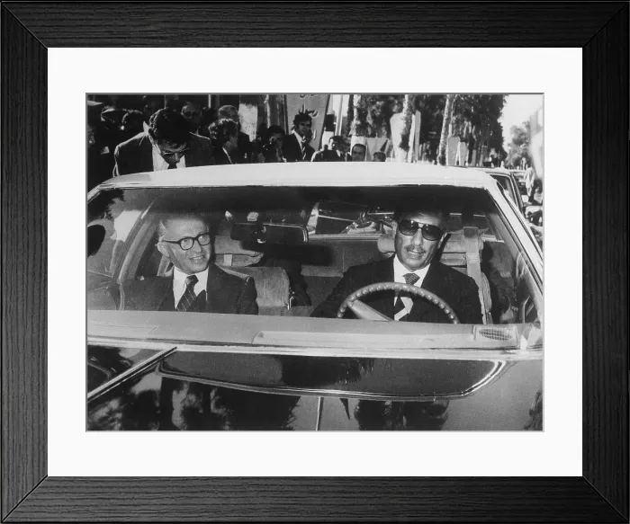 Framed Print : President and Prime Minister Riding in Car Framed Print : President and Prime Minister Riding in Car