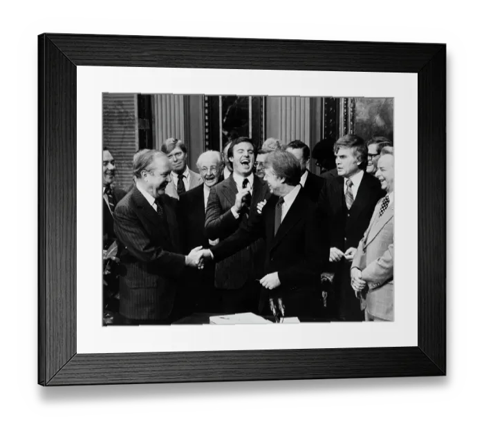 Framed Print : US President Carter At The White House Framed Print : US President Carter At The White House