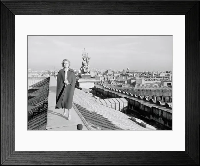 Framed Print : Princess Grace Walking Atop Paris Opera House Framed Print : Princess Grace Walking Atop Paris Opera House