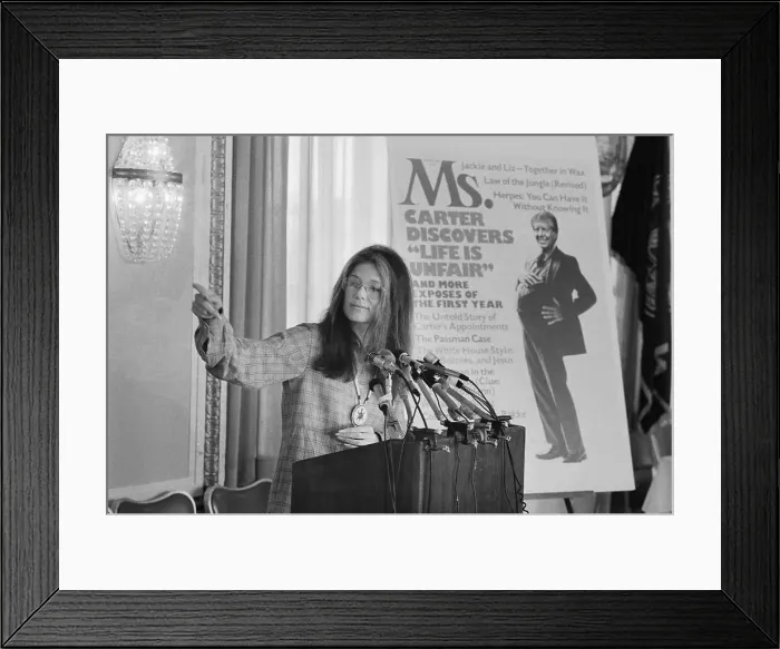 Framed Print : Editor Gloria Steinem Attending a News Conference Framed Print : Editor Gloria Steinem Attending a News Conference