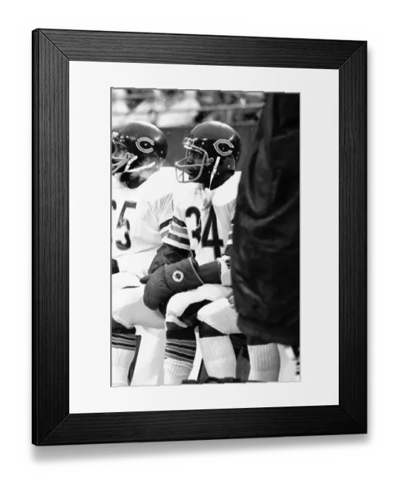 Framed Print : Walter Payton Seated on Sidelines Framed Print : Walter Payton Seated on Sidelines