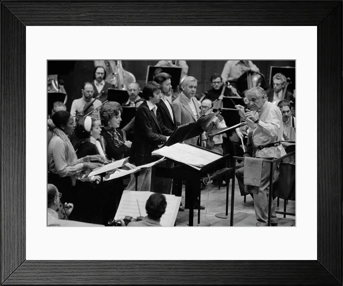 Framed Print : Leonard Bernstein Directing Orchestra Framed Print : Leonard Bernstein Directing Orchestra