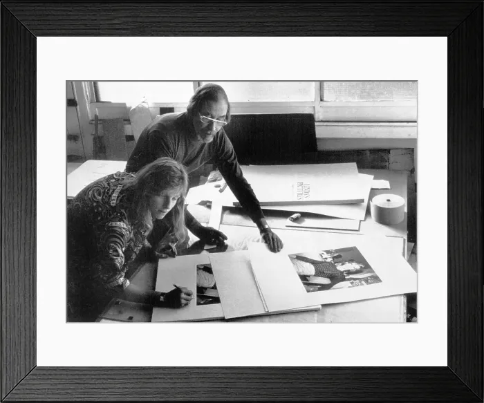 Framed Print : Linda McCartney Signing Print Framed Print : Linda McCartney Signing Print