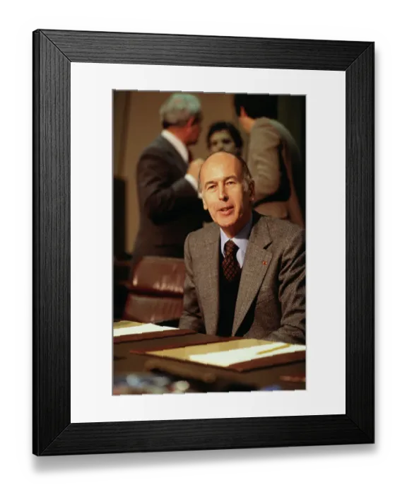 Framed Print : Valery Giscard D'Estaing at Summit Meeting Framed Print : Valery Giscard D'Estaing at Summit Meeting