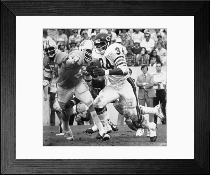 Framed Print : Tampa's Defense Reaches for Walter Payton Framed Print : Tampa's Defense Reaches for Walter Payton