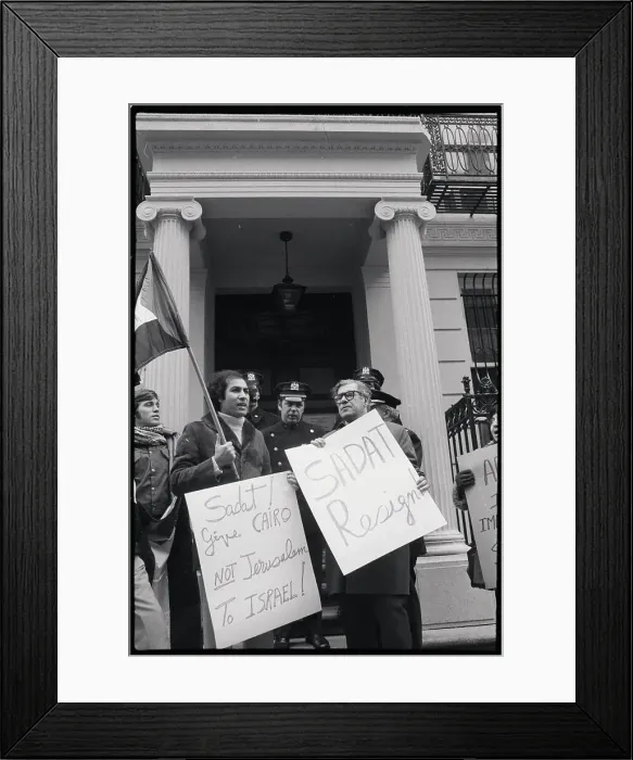 Framed Print : M. T. Mehdi, Others Protest At U.N Framed Print : M. T. Mehdi, Others Protest At U.N