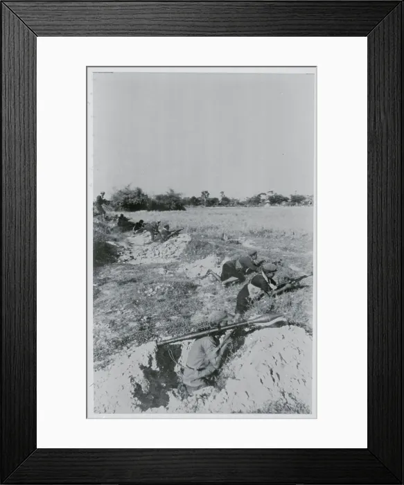 Framed Print : Soldiers Aiming Weapons Framed Print : Soldiers Aiming Weapons