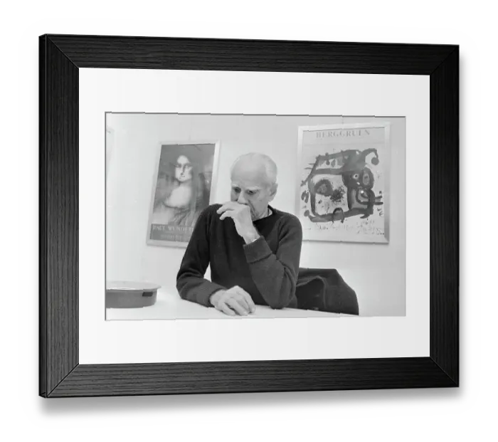 Framed Print : Alberto Moravia With Hand On Mouth Framed Print : Alberto Moravia With Hand On Mouth