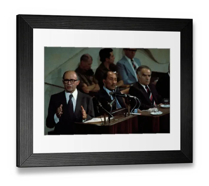 Framed Print : Menahem Begin Addressing Parliament Framed Print : Menahem Begin Addressing Parliament