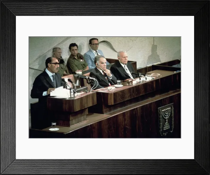 Framed Print : Anwar Sadat Addressing Israeli Parliament Framed Print : Anwar Sadat Addressing Israeli Parliament
