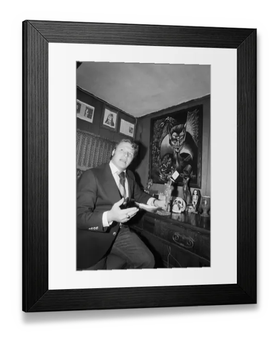 Framed Print : Vampireologist Seated with His Artifacts Framed Print : Vampireologist Seated with His Artifacts