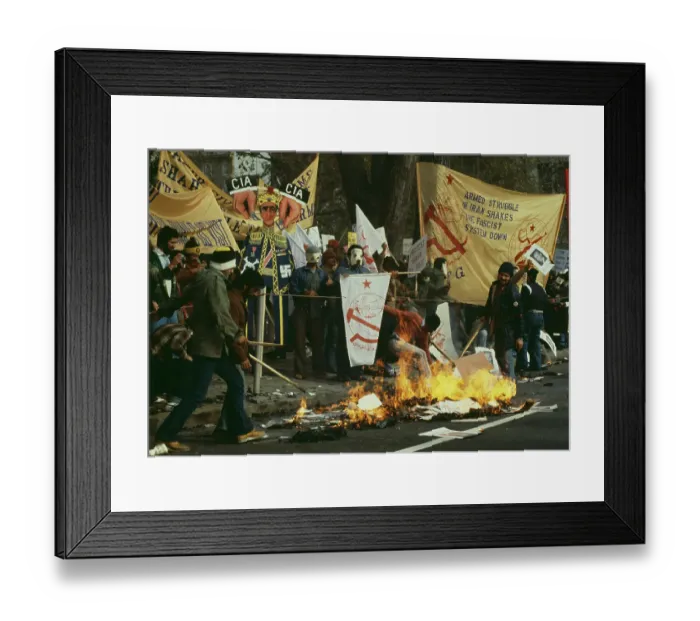 Framed Print : Anti-Shah Protest Outside White House Framed Print : Anti-Shah Protest Outside White House