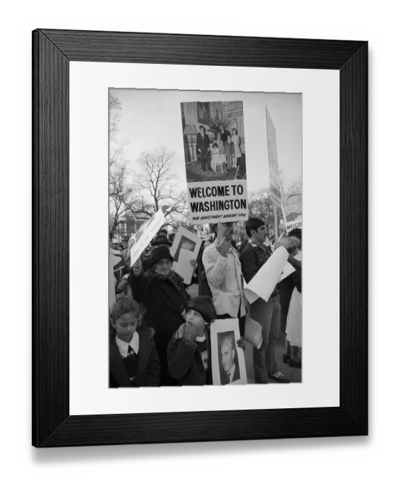 Framed Print : Protesting Against the Shah