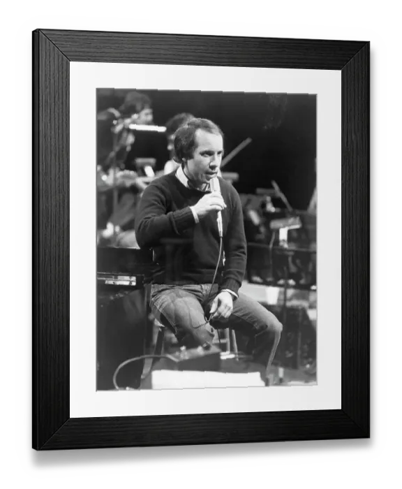 Framed Print : Paul Simon Singing