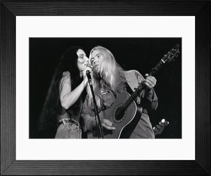 Framed Print : Cher & Gregg Allman Sing Onstage Framed Print : Cher & Gregg Allman Sing Onstage