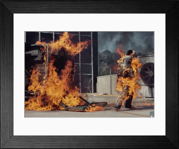 Framed Print : Kitty O'Neil Fire Stunt Framed Print : Kitty O'Neil Fire Stunt