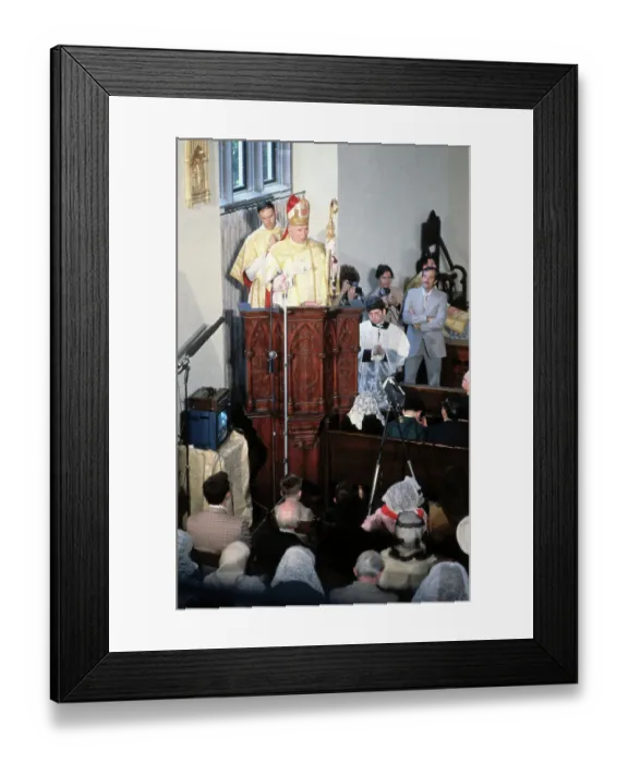 Framed Print : Marcel Lefebvre at Dedication Ceremony Framed Print : Marcel Lefebvre at Dedication Ceremony